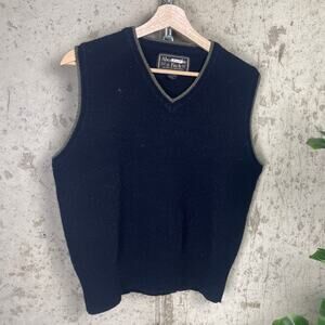 Abercrombie and Fitch Black Wool Sweater Vest Y2K Large